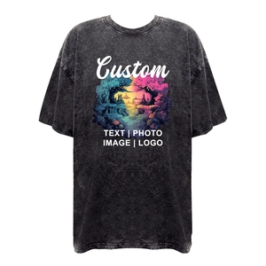 T-shirt personnalisé sur mesure, imprimez votre logo, votre photo, votre texte, t-shirt personnalisé, t-shirt de haute qualité, t-shirt lavé, grammage lourd, qualité supérieure - Product Image 3