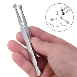Pinza de Perforación de Alta Precisión, Herramienta de Sujeción de Joyería Corporal de Acero Inoxidable Quirúrgico para Perforaciones de Nariz, Oreja, Ombligo y Labio - Product Image 6