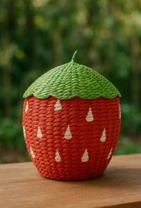 Paille Berry haute qualité écologique jacinthe d'eau panier de rangement tissé à la main pour un usage alimentaire en gros avec Sisu - Product Image 5