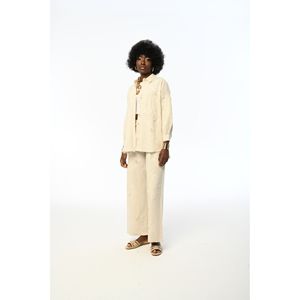 Camicetta Oversize Senza Maniche da Donna con Perline e Ricami, Camicia Comoda e Chic con Design Floreale Unico - Product Image 3