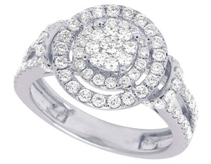 Double Halo Round Cut Moissanite Cluster Diamond <b>Ring</b> In Elegant S925 Sterling Silver <b>Iced</b> Out Luxury Women's Jewelry - Product Image 4