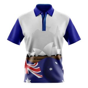 Tissu cool polyester spandex de haute qualité pour hommes pour polos Logo personnalisé Nouveau motif sublimé à manches courtes en bambou - Product Image 4