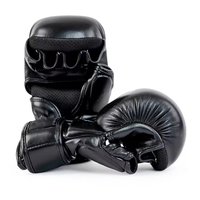 Gants de combat de tireur MMA de couleur noire de haute qualité Logo personnalisé gants de tireur durables gants de poinçonnage MMA en gros