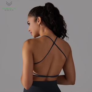 Soutien-gorge de sport d'entraînement respirant à séchage rapide pour femmes soutien-gorge de yoga sexy à dos croisé logo personnalisé - Product Image 2