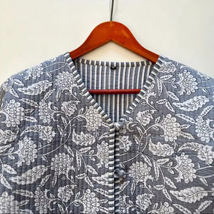 New style Women's Cotton quilted reversible fashion <b>jacket</b> coat Floral <b>kantha</b> women girls <b>jacket</b> winter summer bohemian long - Product Image 1