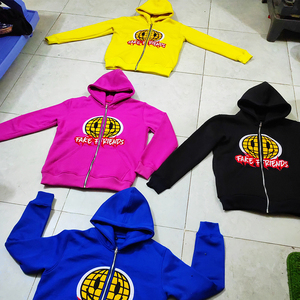 Ventes en gros de sweats à capuche unisexes de haute qualité, écologiques, avec logo brodé personnalisé, 430 GSM, sweats à capuche avec fermeture éclair pour la saison hivernale 2026 - Product Image 1