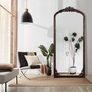 Espejo de pared adornado Vintage <span class=keywords><strong>estilo</strong></span> <span class=keywords><strong>barroco</strong></span> Marco de corona decorativo montado en la pared de longitud completa dormitorio decoración del hogar proveedor al por mayor - Product Image 4