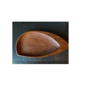 Plateau en bois au design moderne fruits secs servant à utiliser et plateau en bois poli brillant décorer taille personnalisée - Product Image 1