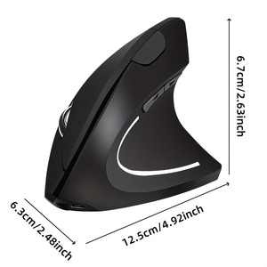 Ergonomic 2.4G Không Dây Chuột Quang Học Cho PC Thoải Mái 6-Nút Tay Phải Đứng Thiết Kế LED <span class=keywords><strong>USB</strong></span> Receiver Màu Đen Cho Máy Tính Xách Tay - Product Image 3