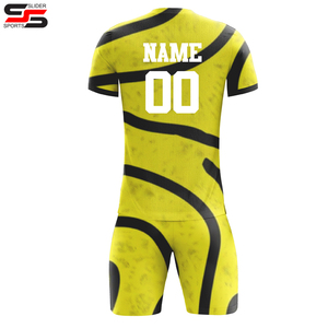 Fabrication en usine, couleur personnalisée, uniforme de football de haute qualité 100% polyester pour adulte, respirant, séchage rapide, logo personnalisé - Product Image 2