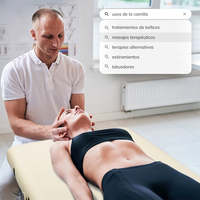 Mobiclinic CA-01 Table de massage pliable Portable Aluminium 186x60 cm Crème Appui-tête en cuir synthétique pour le salon