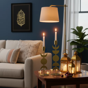 Juego Moderno de 3 Portavelas Metálicos de Estilo Minimalista con Acabado Dorado, Perfecto para Decoración de Mesa, Ambiente de Dormitorio y Exhibición en el Hogar - Product Image 5