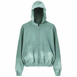 Sudadera con capucha de algodón pesado con logotipo personalizado al por mayor, ropa de invierno de gran tamaño para hombre - Product Image 1