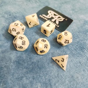 Juego de Dados Poliédricos de Hueso de Búfalo Ecológico Hecho a Mano, Pulido, de 7 Piezas, para Juegos de Rol y Regalos - Product Image 2