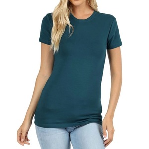 เสื้อยืดสำหรับผู้หญิงเสื้อยืดผ้าฝ้ายนุ่มรุ่นใหม่คุณภาพสูงสำหรับผู้ผลิตเสื้อผ้าสั่งทำ - Product Image 3