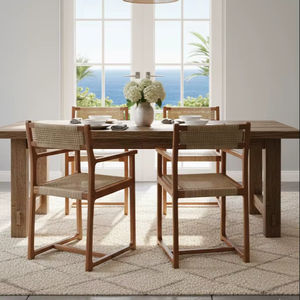 Fauteuil de salle à manger et de salon Solobeat Premium, moderne, écologique, en rotin artisanal, siège tissé pour la maison, meubles de salon - Product Image 1