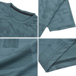 เสื้อยืดวิ่งของผู้ชายใส่สบายแห้งเร็วน้ำหนักเบาชุดออกกำลังกายกลางแจ้งฟิตเนสและวิ่งทุกวัน - Product Image 5