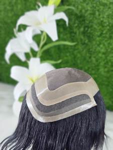 Sistema de Encaje de Cabello Remy Indio 100% de Alta Calidad al Mejor Precio, Pelucas de Tupé para Hombre, Onda Natural, Densidad Ligera, Bangladesh, 8 Pulgadas - Product Image 6