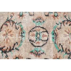 5.4x8.5 ft Rug, Vintage Turkish Large Rug, <b>Brown</b> <b>Wool</b> Rug - Product Image 5