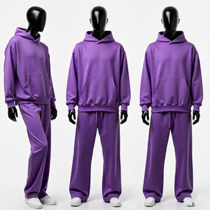 Diseño personalizado para hombre 100% conjuntos de chándales de algodón ropa de invierno gimnasio entrenamiento Jogging Streetwear chándal tarifa al por mayor - Product Image 1