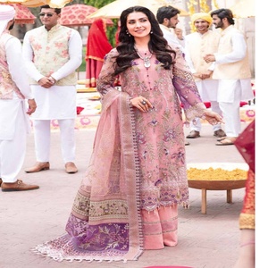 ชุดแต่งงาน3ชิ้นสุดหรูจากนักออกแบบปากีสถานคอลเลกชันผ้าชิฟฟ่อนศิลปะชุด Hohomro Salwar Kameez - Product Image 6