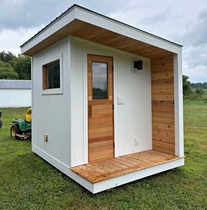 Cabina de Sauna para Exteriores de 7x10 pies con Calefacción a Leña |   Sistema de Calefacción Tradicional para el Bienestar del Hogar y el Jardín - Product Image 1