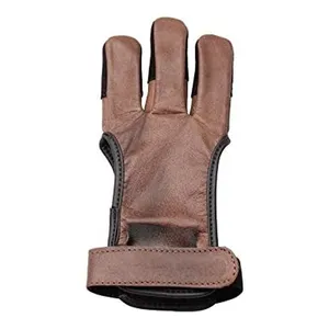 Sarung tangan panahan 3 jari kulit busur pelindung tiga jari grosir harga produsen