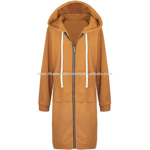 Vente en gros conception personnalisée sweats à capuche à fermeture éclair surdimensionnés imperméables en polaire solide toutes sortes de style long saison d'hiver prix d'usine - Product Image 4