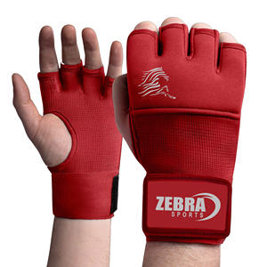 ZEBRA SPORTS Custom Made Cotton Neoprene Boxing Gloves Comfortable Inner Gel Adjustable Hook Loop Wrist <b>Strap</b> for Outdoor Use - Product Image 1
