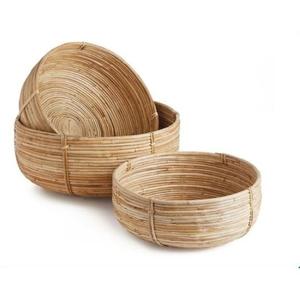 Ensemble de bols à fruits minimalistes écologiques en bambou de luxe faits à la main 1 pièce maîtresse maison mariage affaires Promotions durables - Product Image 1