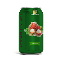 Jus de purée naturelle aromatisé au ramboutan, boisson aux fruits tropicaux, fournisseur vietnamien, boisson en canette normale 330 ml, 100 % pur