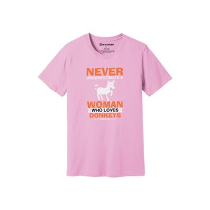 เสื้อยืดคอกลมผู้หญิง100% ผ้าฝ้าย/ผ้าฝ้ายผสมเสื้อฤดูร้อนระบายอากาศสีทึบพิมพ์โลโก้ได้ตามต้องการ - Product Image 5