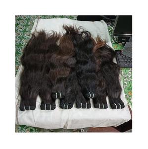 Extensiones de cabello Remy sin procesar de templo indio ondulado Natural 100%, cutículas alineadas, trama de máquina de un solo donante - Product Image 1