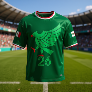 Maglia da Tifoso Unisex per la Coppa del Mondo di Calcio 2026 in Messico con Grafica dell'Aquila Tricolore - Product Image 3