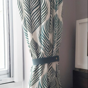 Leather Curtain Tie Backs, Leather Curtain Ties - Product Image 1