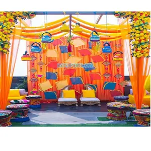 Awesome <b>Mehndi</b> Ceremony Hanging Props <b>Decoration</b> Indian Wedding Hanging Props for <b>Decoration</b> Hanging <b>Decoration</b> Colorful Kettles - Product Image 1