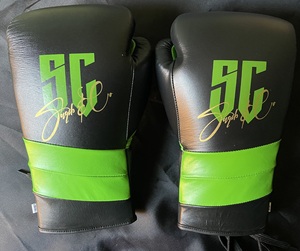 High Quality <b>Black</b> Cowhide Leather MMA Sanda Boxing <b>Gloves</b> Custom <b>Laced</b> Hand Grips Breathable Training Sparring 12oz 16oz - Product Image 3