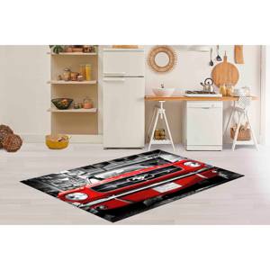 Tapis Rouge Mustang : Décoration de Garage pour Voitures Classiques, Tapis d'Entrée Antidérapant, Tapis en Chenille - Product Image 3