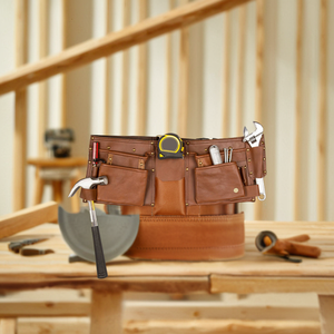 Cinturón de herramientas de cuero de vaca resistente de alta calidad, venta al por mayor, fábrica paquistaní hecha con personalización OEM ODM para almacenamiento de herramientas - Product Image 1