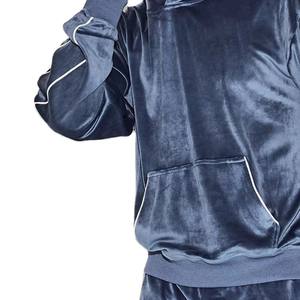 เสื้อฮู้ดกำมะหยี่สำหรับผู้ชายเสื้อฮู้ดกำมะหยี่เสื้อมีโลโก้/สีแบบกำหนดเอง - Product Image 6