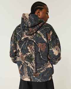 Calidad Premium personalizado OEM 100% algodón lavado ácido de gran tamaño pulóver Sudadera con capucha hombres desgastado bordado otoño ecológico - Product Image 4