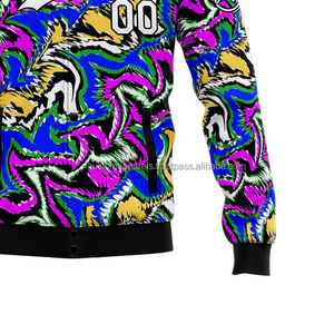 Custom <b>Lightweight</b> Varsity <b>Jacket</b> Comfortable Everyday Wear with Stand Collar Embroidery Decoration Logo on Front-MCACVJ-240 - Product Image 6