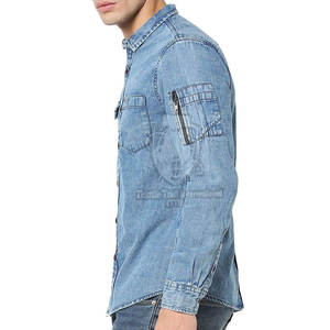 เสื้อเชิ้ตยีนส์ผู้ชายยอดนิยม แขนยาว ตัดเย็บตามสั่ง แห้งเร็ว ระบายอากาศได้ดี - Product Image 2