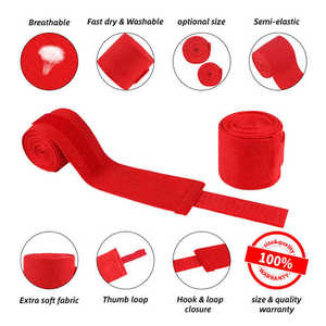 Unisex Cotton Hand <b>Wraps</b> for Fitness Training Soft Stretchy with Excellent Wrist Support and Hand Protection Customizable Logo - Product Image 4