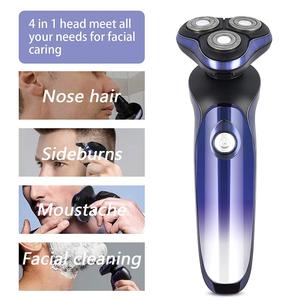 Rasoir électrique rechargeable pour hommes avec écran LED, triple lame, tondeuse nasale, étanche IPX7, pour le visage et le corps - Product Image 1