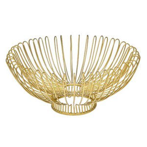 Panier de rangement pour fruits frais au design élégant panier de fruits couleur or en fil métallique de qualité supérieure pour accessoires de cuisine - Product Image 6