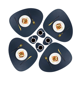 Platos de cuero y manteles lavables antideslizantes resistentes al calor para mesa de comedor diseño único - Product Image 1