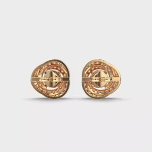 Nouvelles boucles d'oreilles créoles en or jaune 10k/14k/18k avec diamant rond de laboratoire, bijoux pour occasions spéciales, cadeau pour femmes - Product Image 5