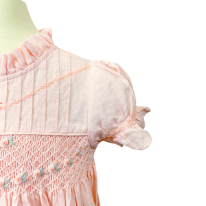 Vestido fruncido de algodón de princesa al por mayor para niñas, ropa de tela suave con patrón personalizado, fabricante de ropa hecho en Vietnam - Product Image 2