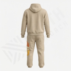 Conjunto Deportivo Personalizado con Estampado 3D en Relieve, Sudadera con Capucha y Pantalones Deportivos Holgados de Algodón, Color Personalizado - Product Image 2